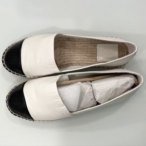 Tory Burch Leather Color Block Espadrille Flats